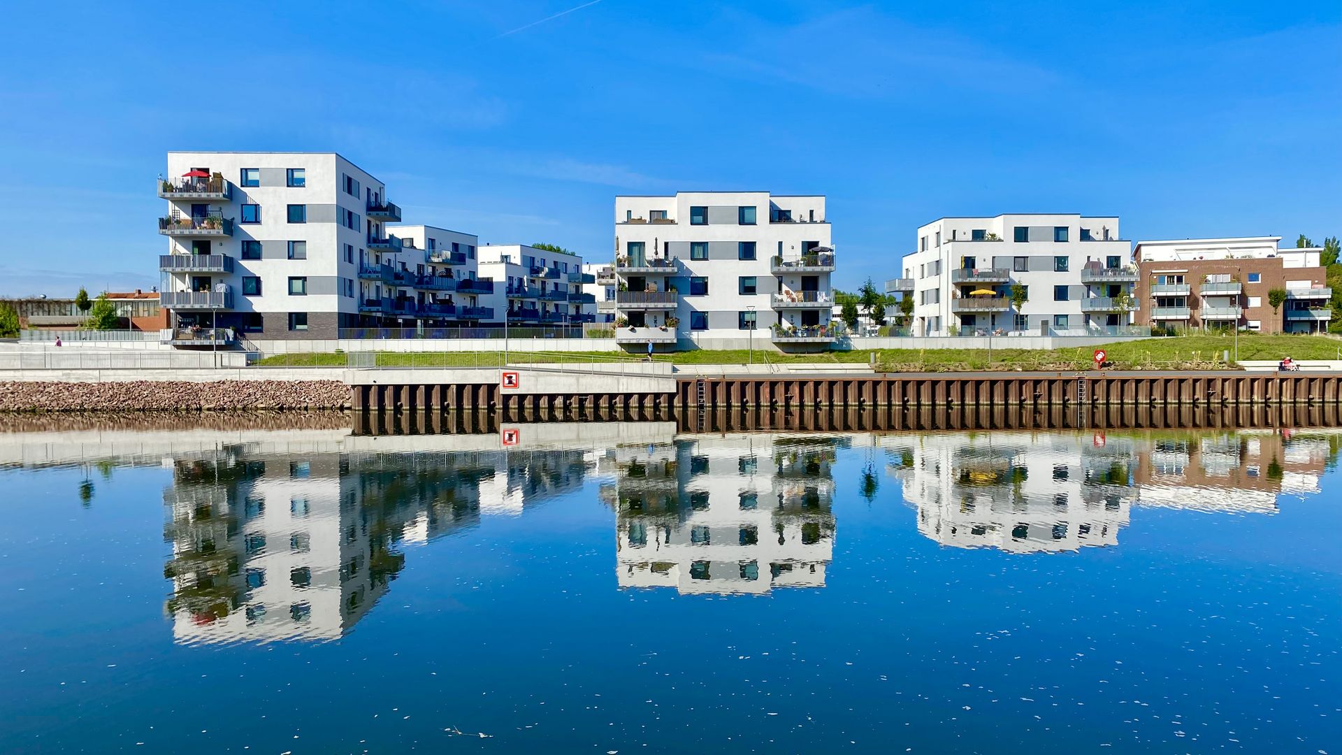 Blick auf den Westhafen Geesthacht 
