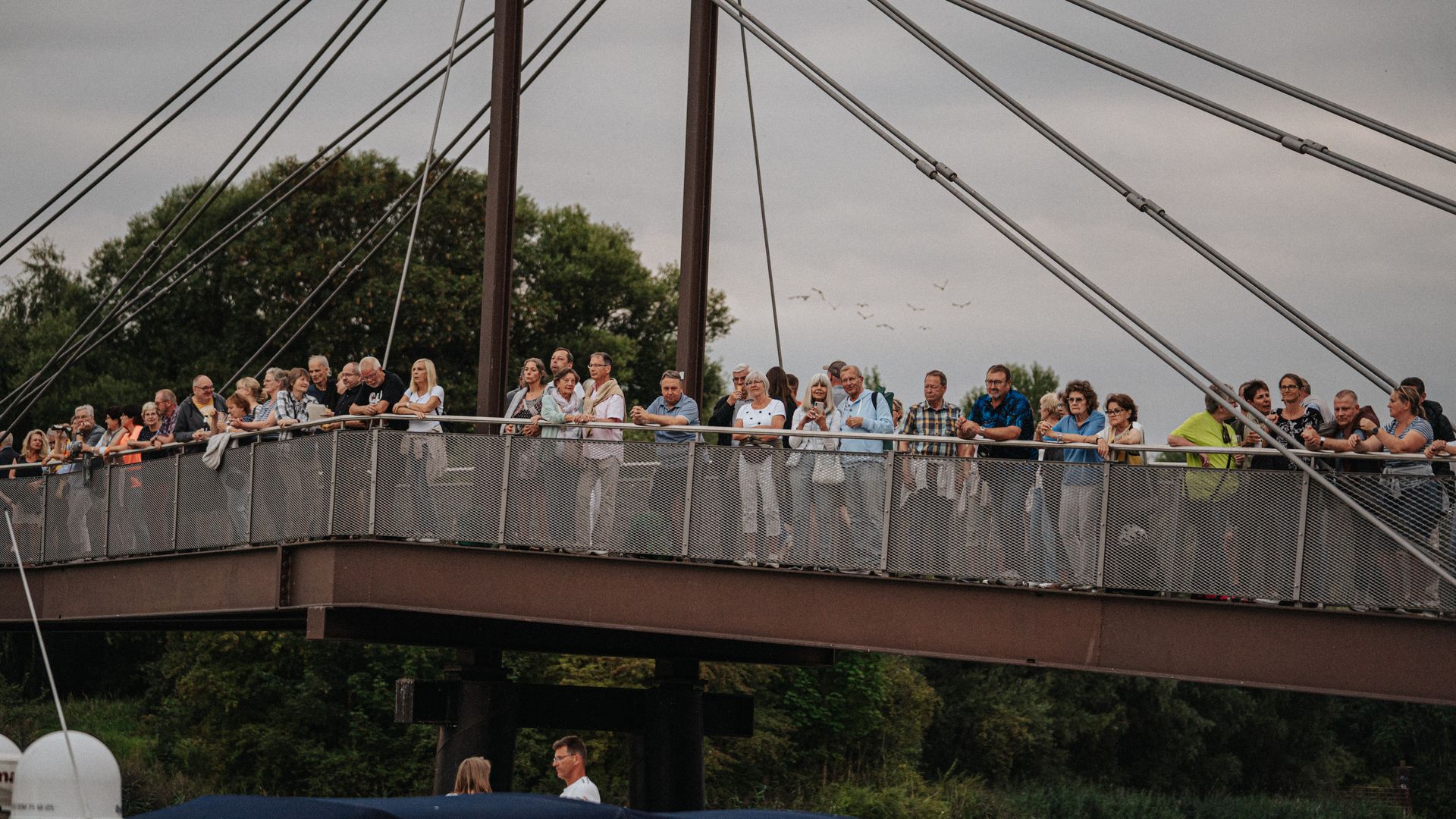Band auf der Bühne bei Musik am Hafen in Geesthacht